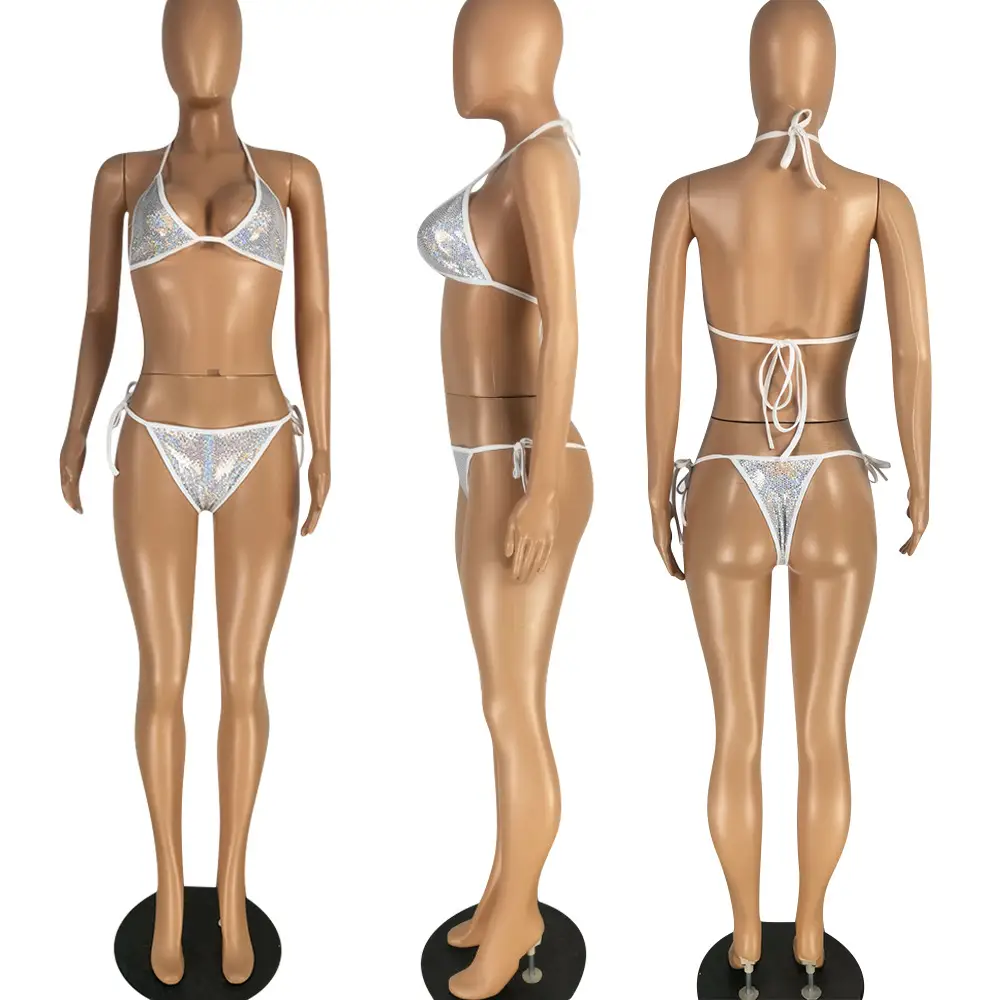 Stretch Mesh Bikini Four-piece Swimsuit