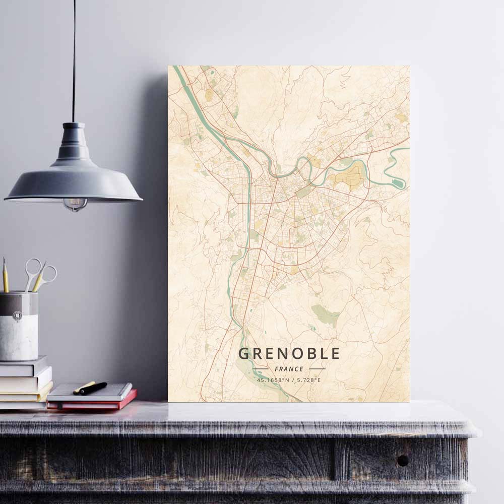 Grenoble Vintage Landscape Canvas Painting Poster