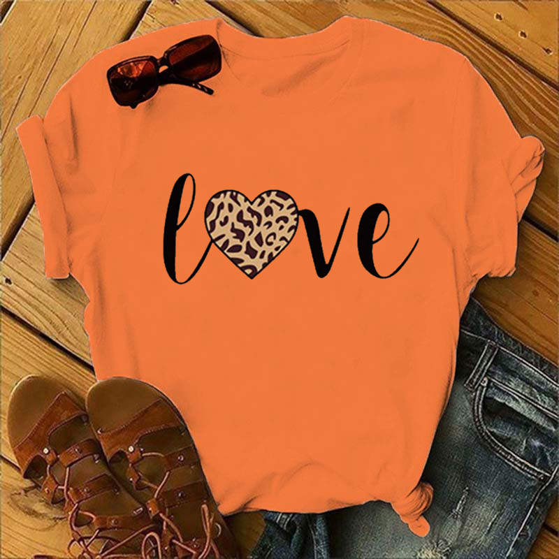 Women's Casual Letter Print Crew Neck Short Sleeve T-Shirt