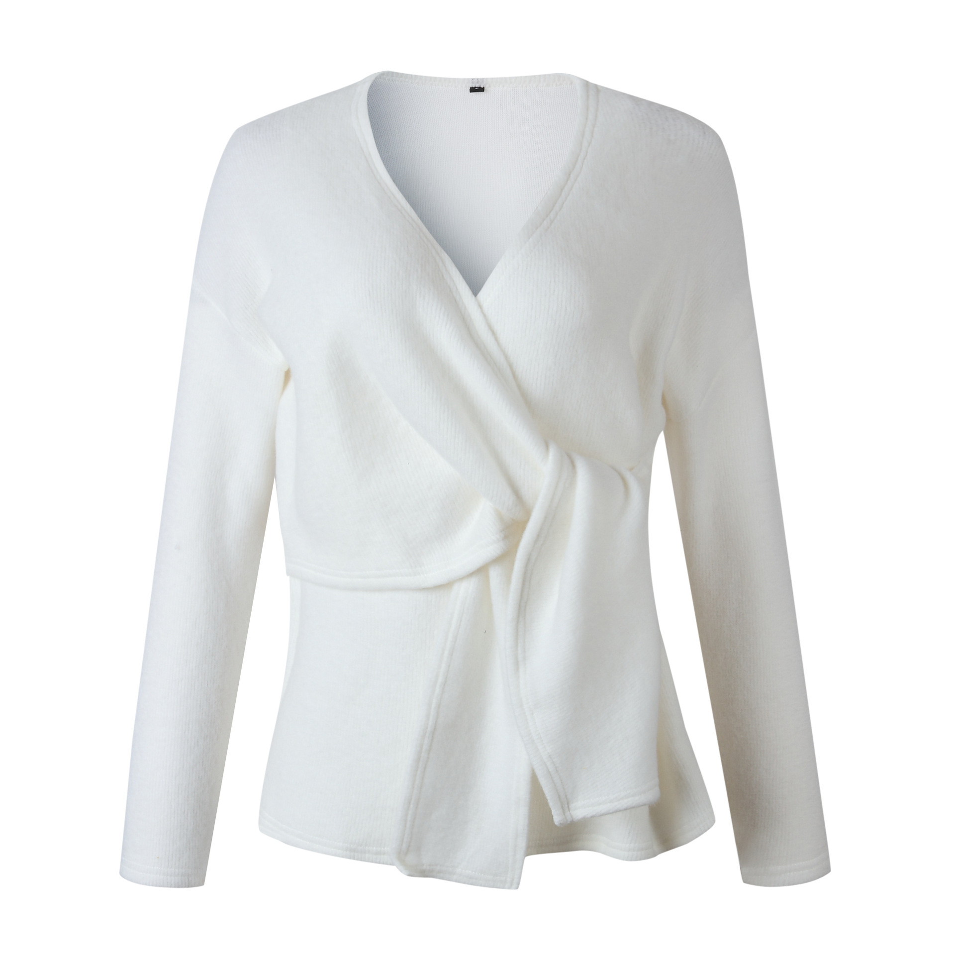 3 Colors Hot Sale Autumn And Winter Fashion V-neck Tie Long-sleeved Blouse