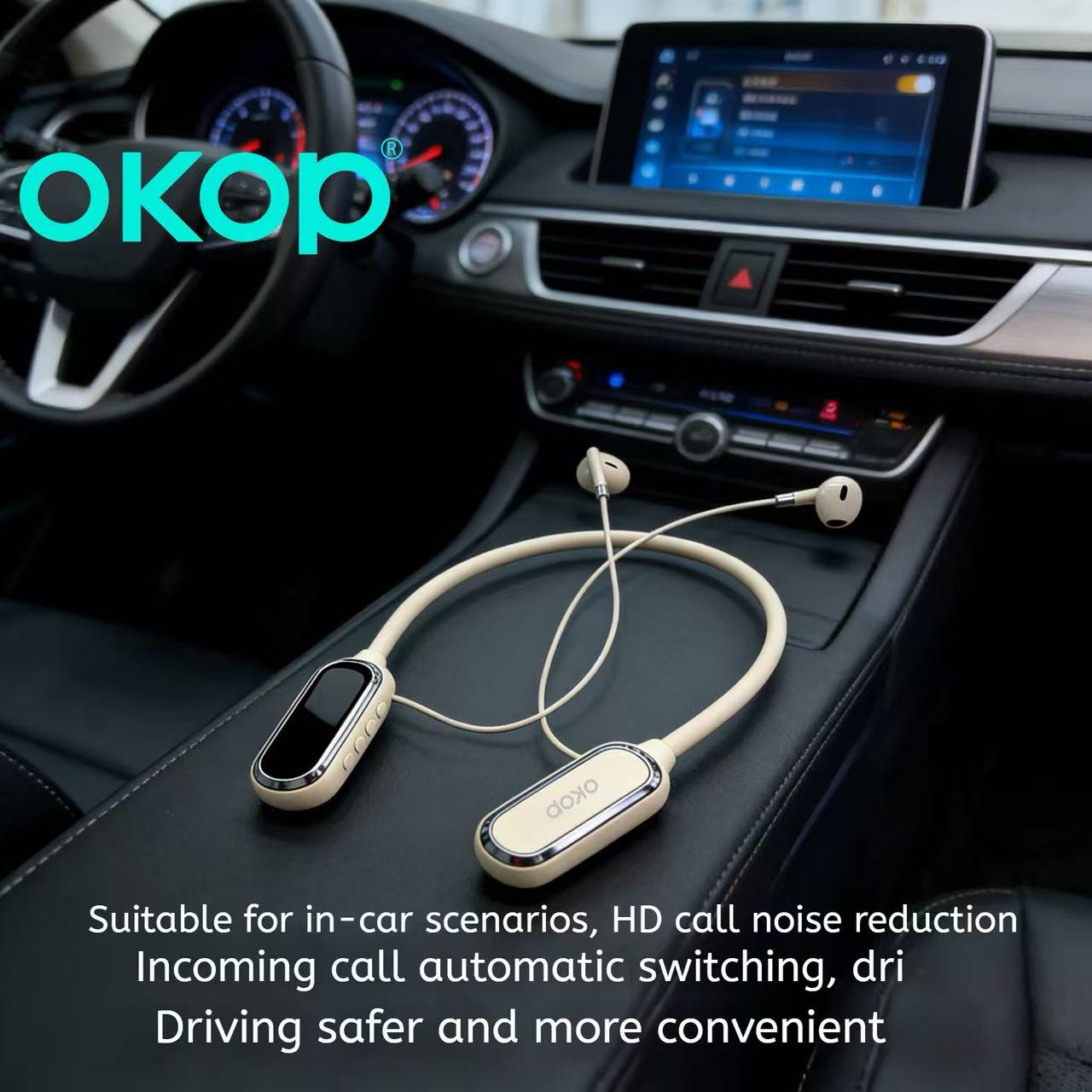 KP-261 Neckband Bluetooth Earphones Magnetic Digital Display In-Ear Low Latency Long Battery Life High Sound Quality Export Manufacturer Stock Available — miniatura 3
