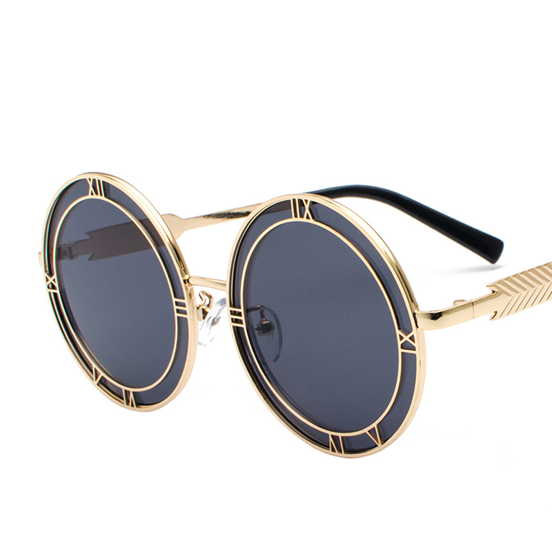 Title 8, Round Frame Resin Fashion Metal Sunglasses