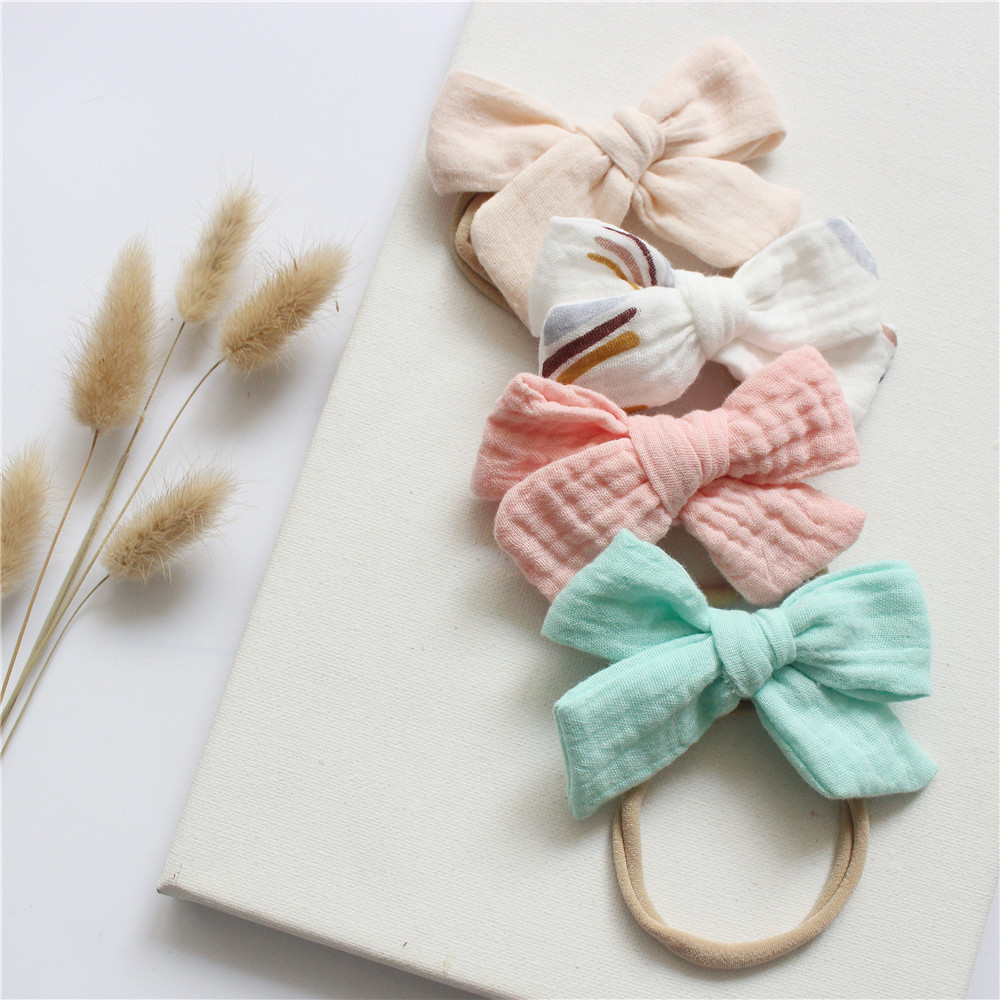 Title 10, Baby Cotton Gauze Butterfly Tie Stirnband-Set, ...