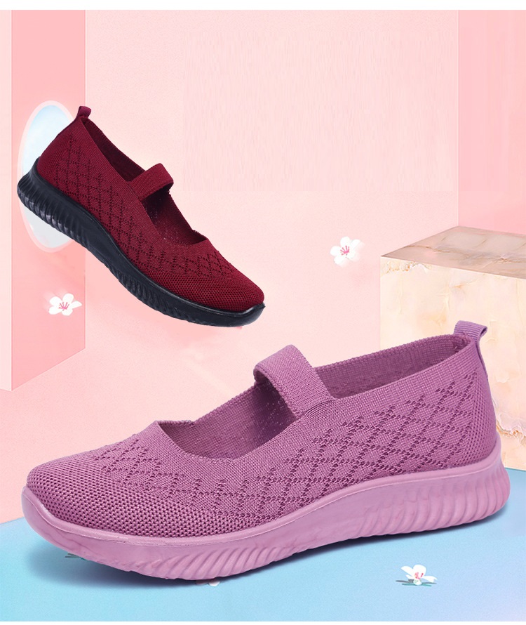 One-foot Non-slip Mother Women's Middle-aged And Elderly Walking Shoes