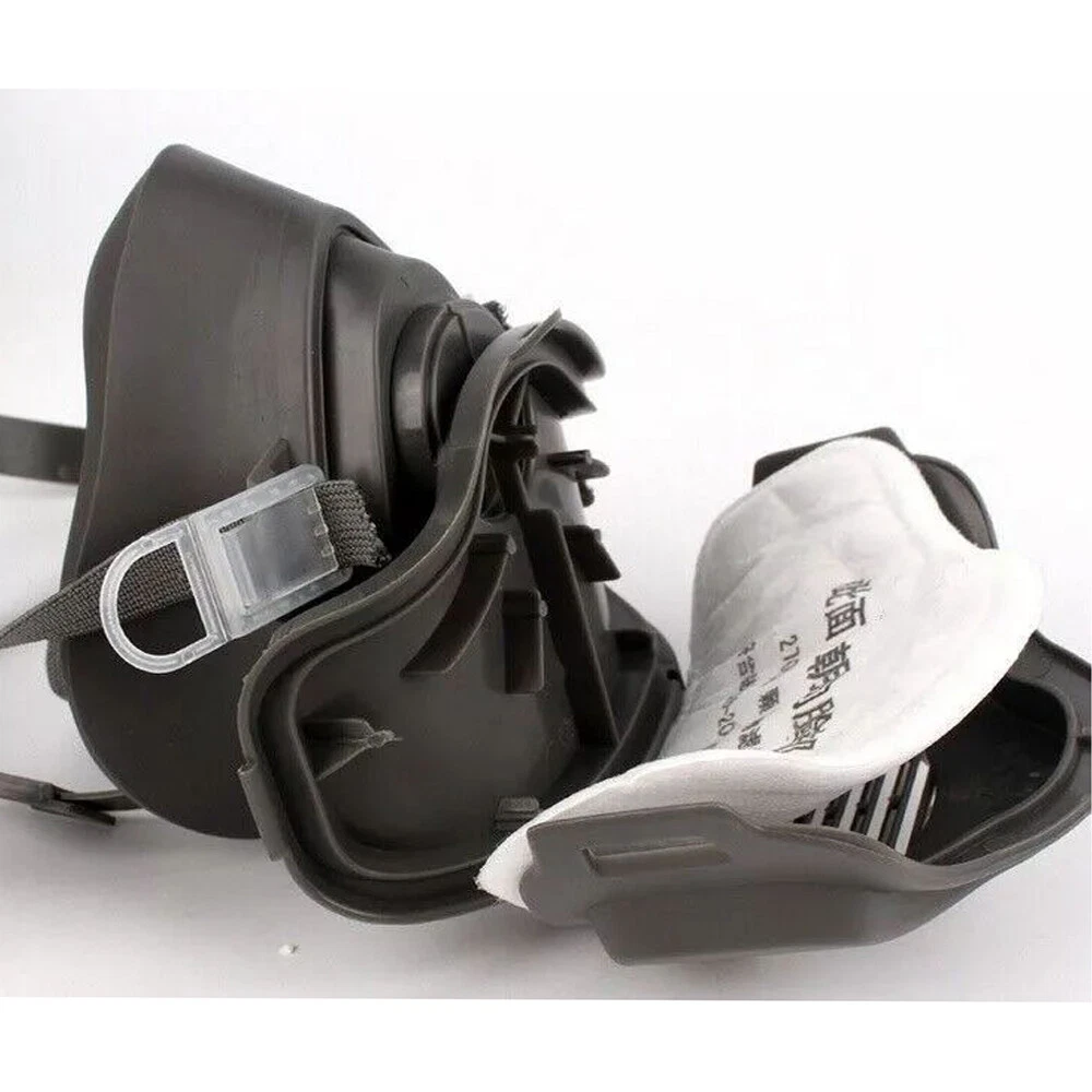 Half Face Gas Mask Cover PRO Respirator 3200 Dust Mask Safety 10 Filters For Sanding Woodworking 3