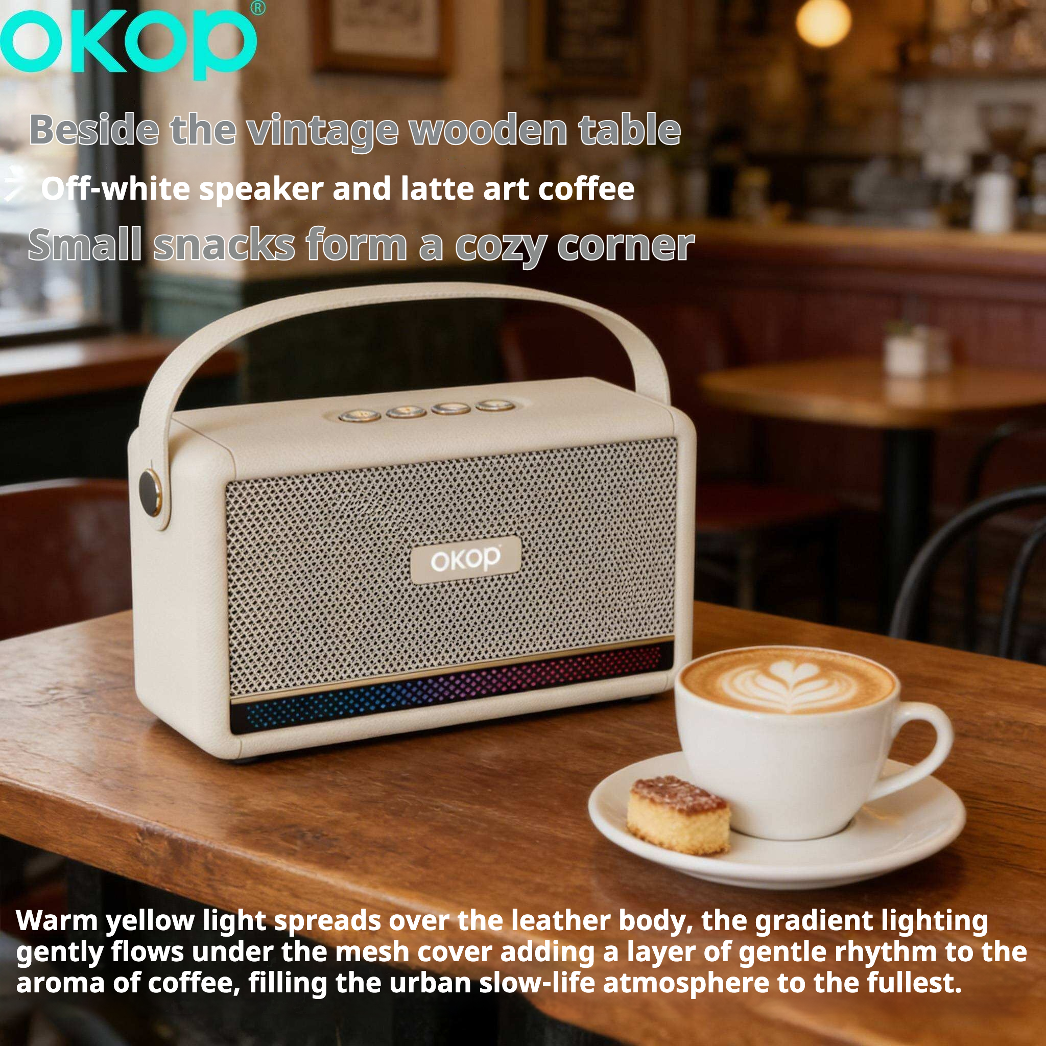 KP-843 Best-Selling Wireless Bluetooth Speaker Portable Handle Home Use RGB Ambient Light Factory Direct Wholesale Export-Exclusive 3
