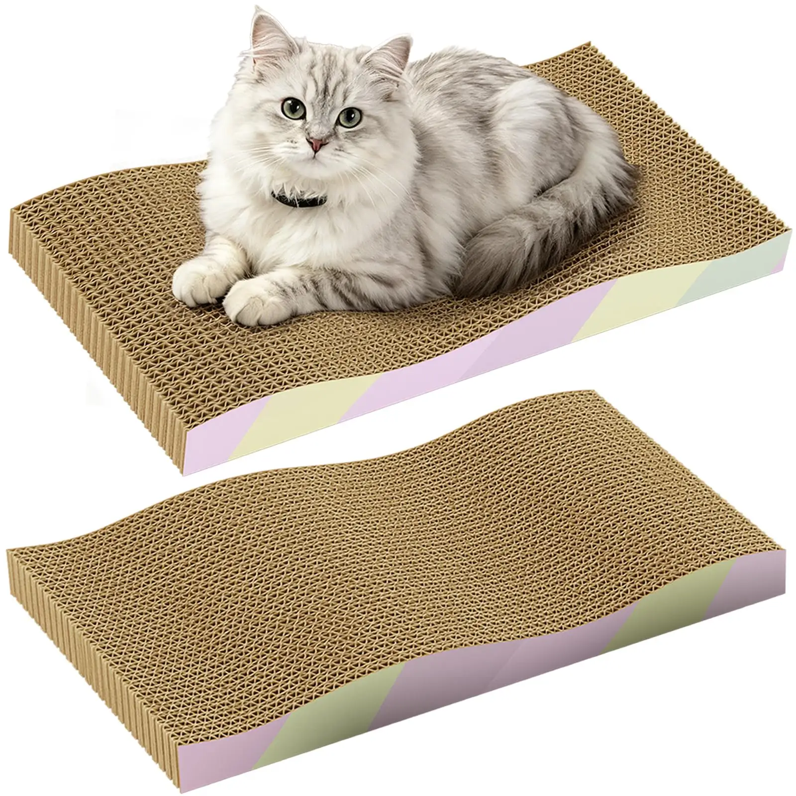 Cat Scratching Board 2-Pack, Reversible Scratcher Pad