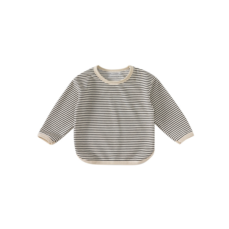 Autumn Casual Boys And Girls Striped Bottoming T-shirt Children's Tops — foto 3