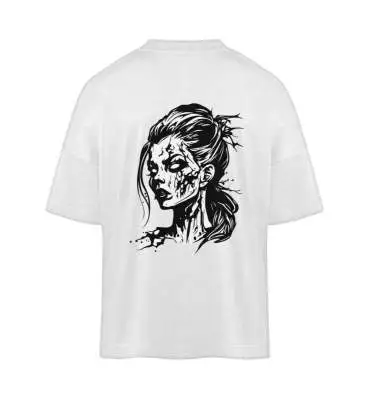 Organic Female Head Print Shirt Universal T-shirt - White