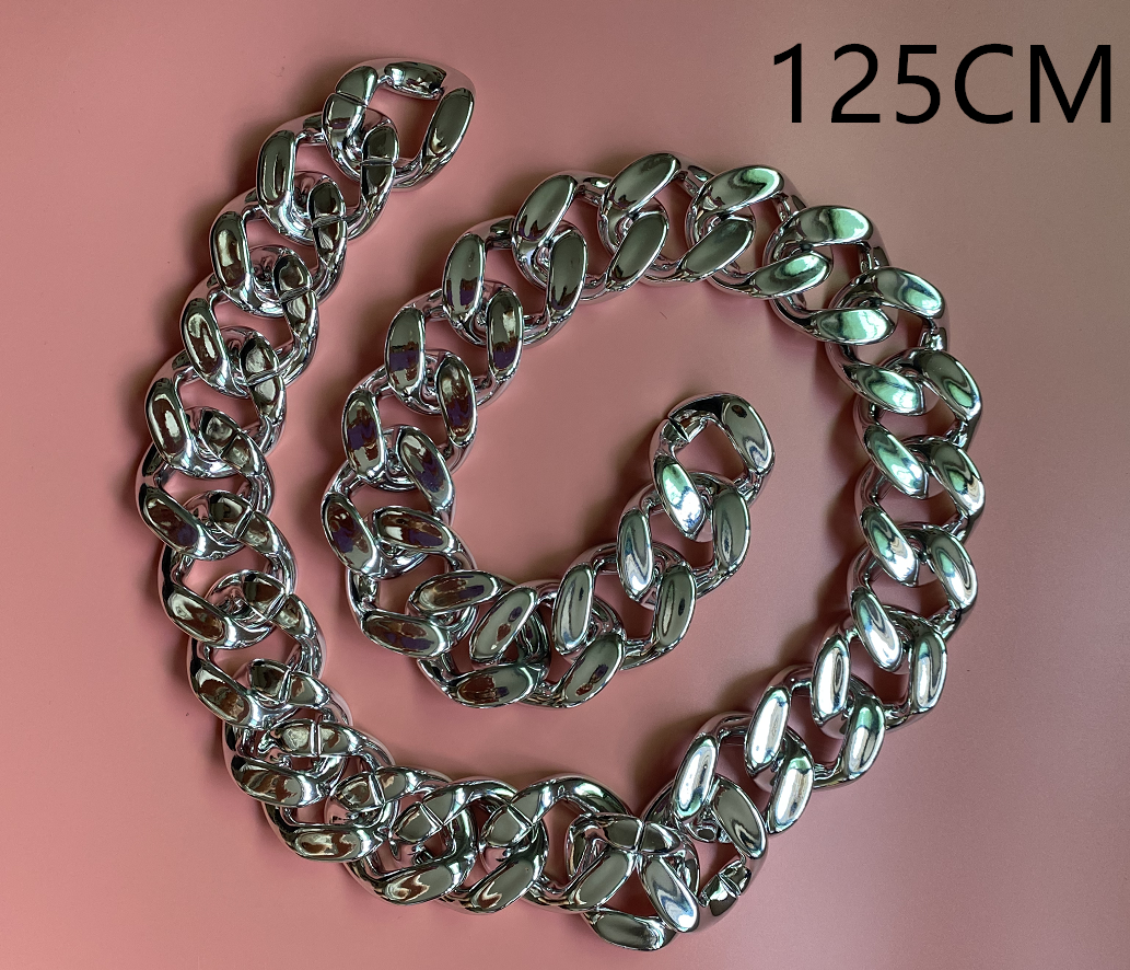 Ins Street Личность Металлическая Золотая Толстая Цепочка Широкая Цепочка На Талию Украшение