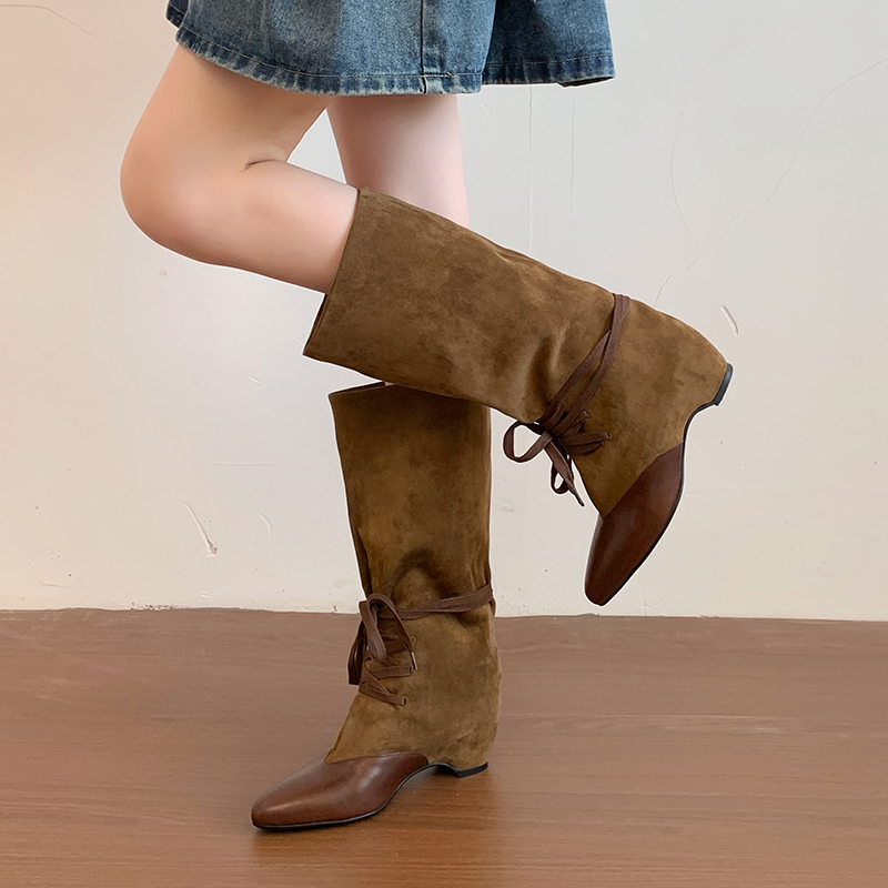 Faux Suede Slouch Boots, picture 4 of 6