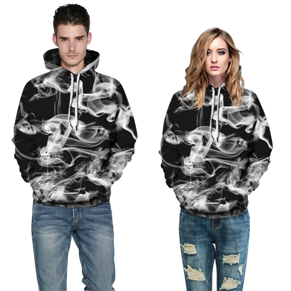 Title 8, Starry sky smoke ring print hoodie