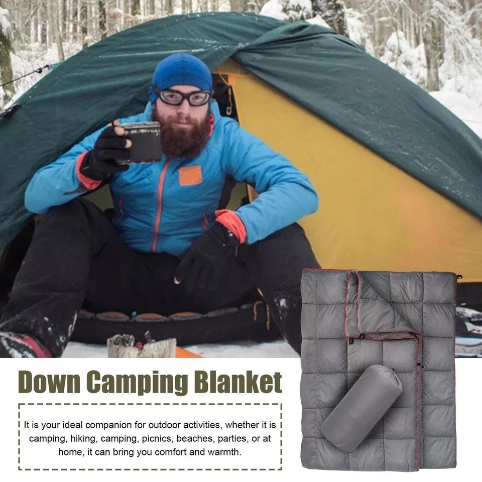 Down Camping Blanket Camping Hiking Puffy Down Blanket Packable Lightweight Down,Note The Blue Area In The Main Image For The Product Specifications.