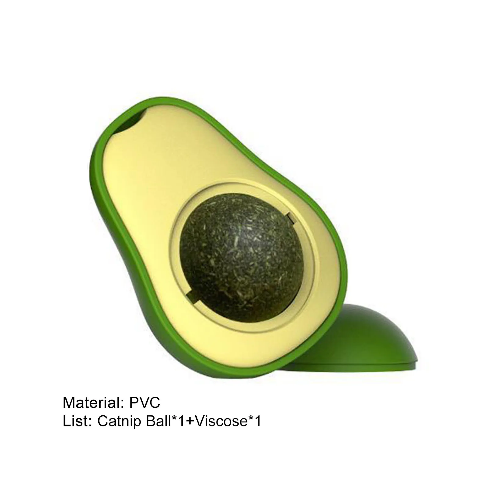 Cute Avocado Catnip Toys Cat Teeth Cleaning Toy Cat Supplies Catnip Mini Cat Treat Toys Interactive Pet Toys Pet Products Pet Avocado Ball Cute Funny Mint Cleaning Teeth Toy For Cat Supplies – image 9