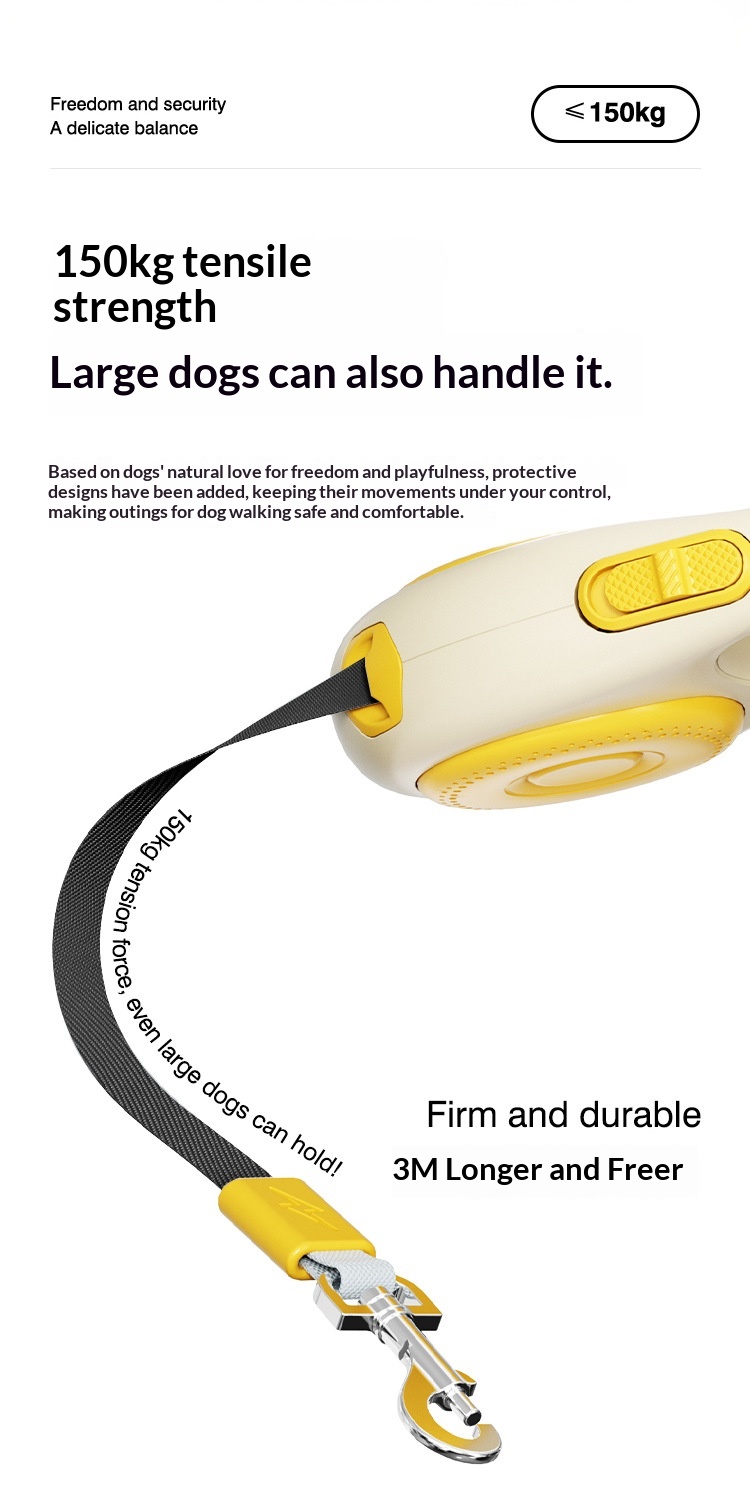 Retractable Dog Leash Anti-Shock No-Jerk Design For Small & Large Dogs Pet Supplies detail photo 14
