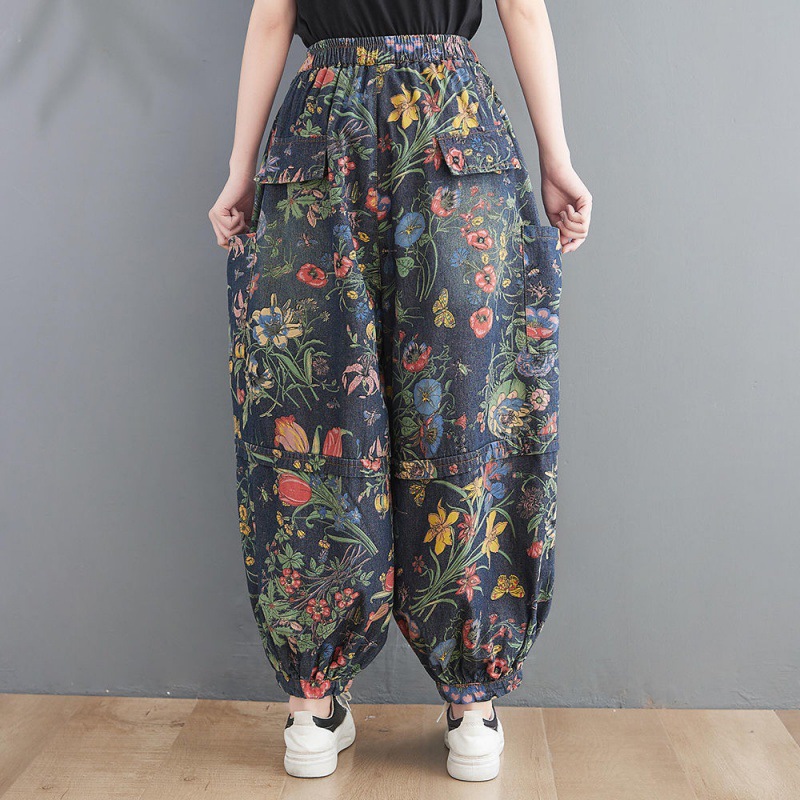 Title 5, Dames Age Reduction Floral Loose Jeans, comfort...