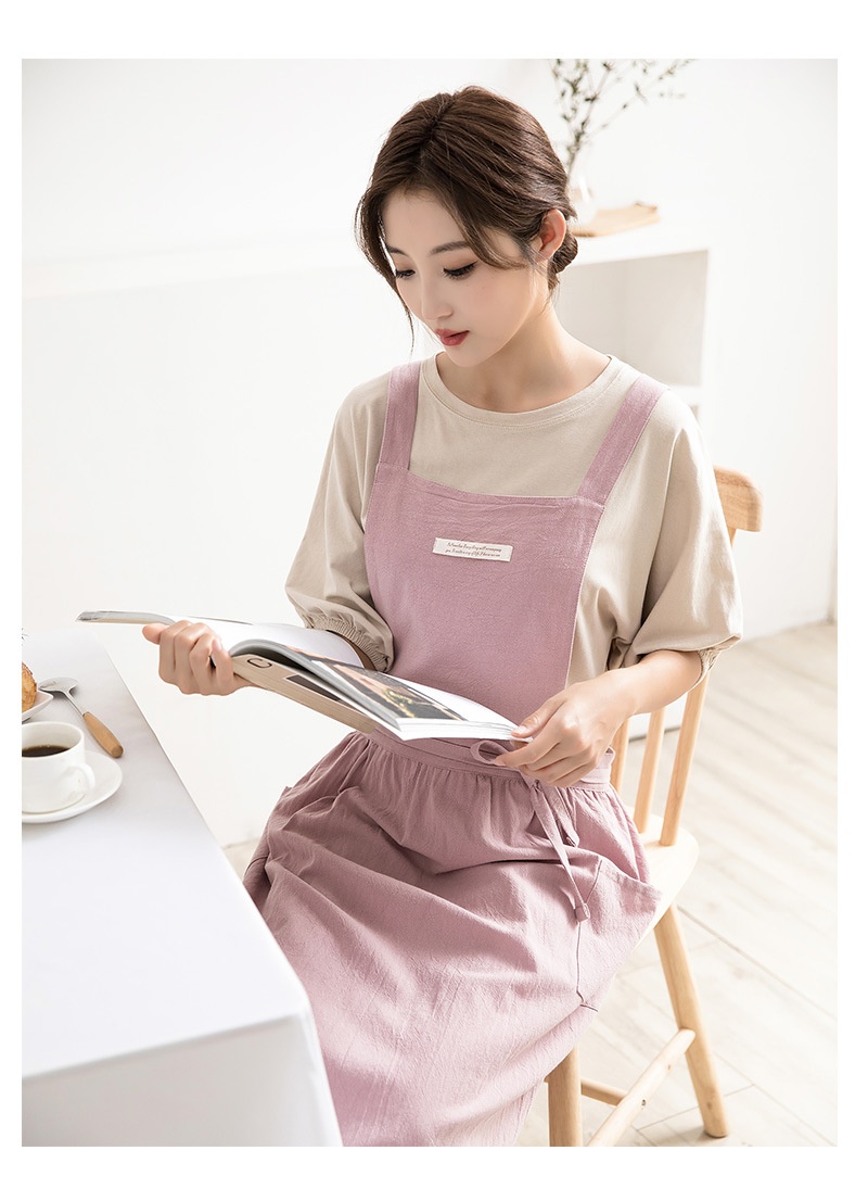 Title 11, Apron Korean Retro Kitchen Flower Shop Art Pain...