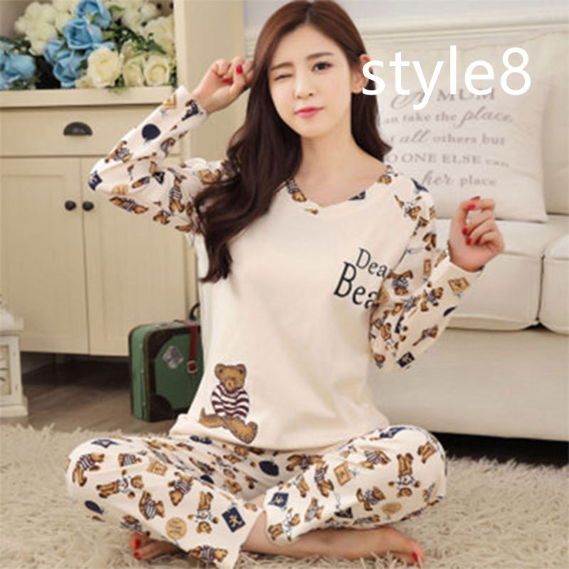 Title 22, Milk Silk Cartoon Long-sleeved Trousers Ladies ...