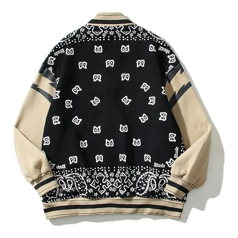 High Street Cashew Lightning Sleeve Raglan Baseball Jacket