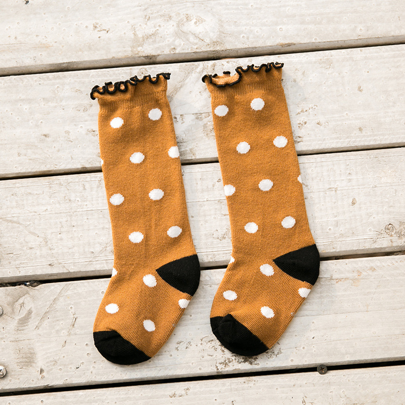 Children's Socks Korean Color Striped Wave Dot