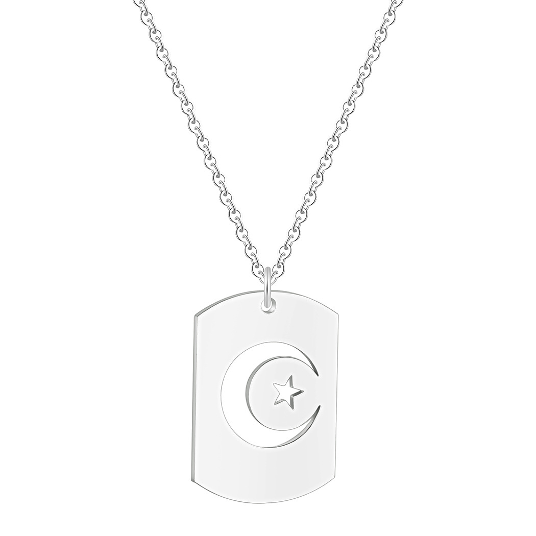 Crescent Moon Pendant Necklace For Women