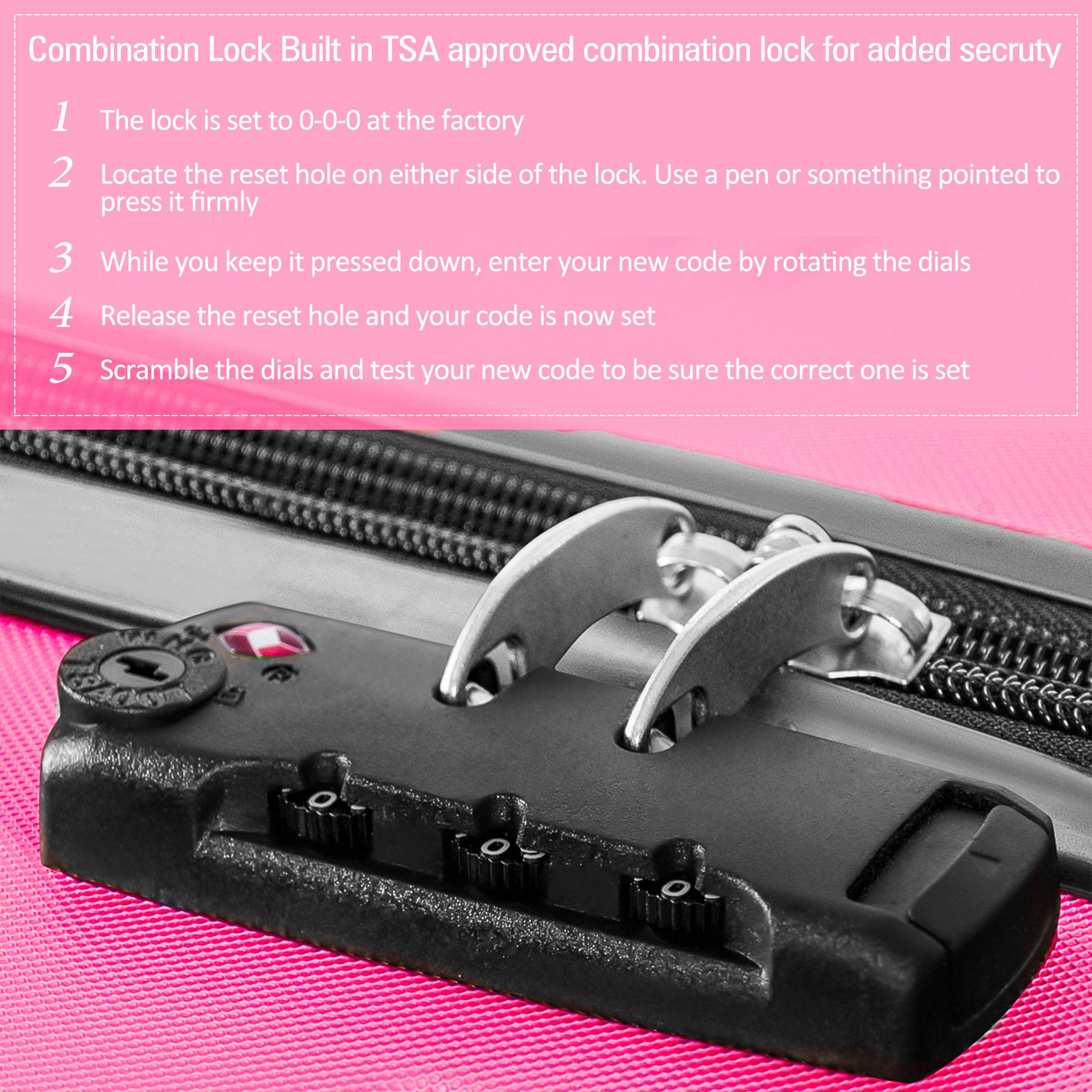 3 Piece Set Of Suitcases, Hard Shell Trolley Cases With TSA Locks 20 Inches 24 Inches 28 Inches — foto 8