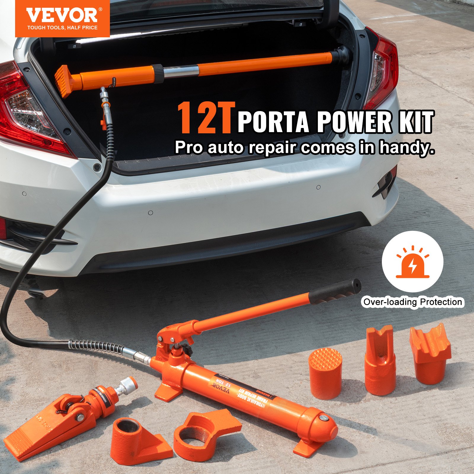 12 Ton Porta Power Kit Hydraulic Ram med 4.6 Ft 1.4 M Oil - Miniatyr 10