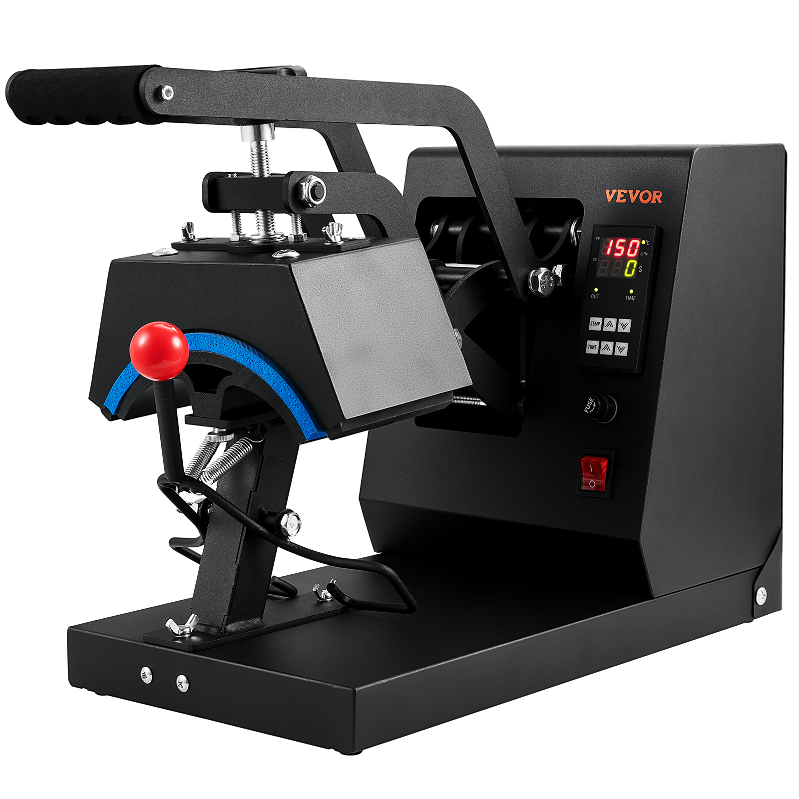 VEVOR Hat Heat Press,Cap Heat Press Machine, 6x3inches Clamshell Sublimation Transfer, LCD Digital Timer… image 5