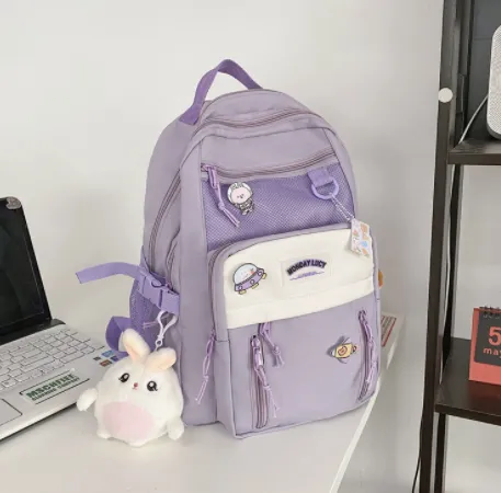 High capacity Backpack For High School And Junior High School Students White - Shop at LoveMi