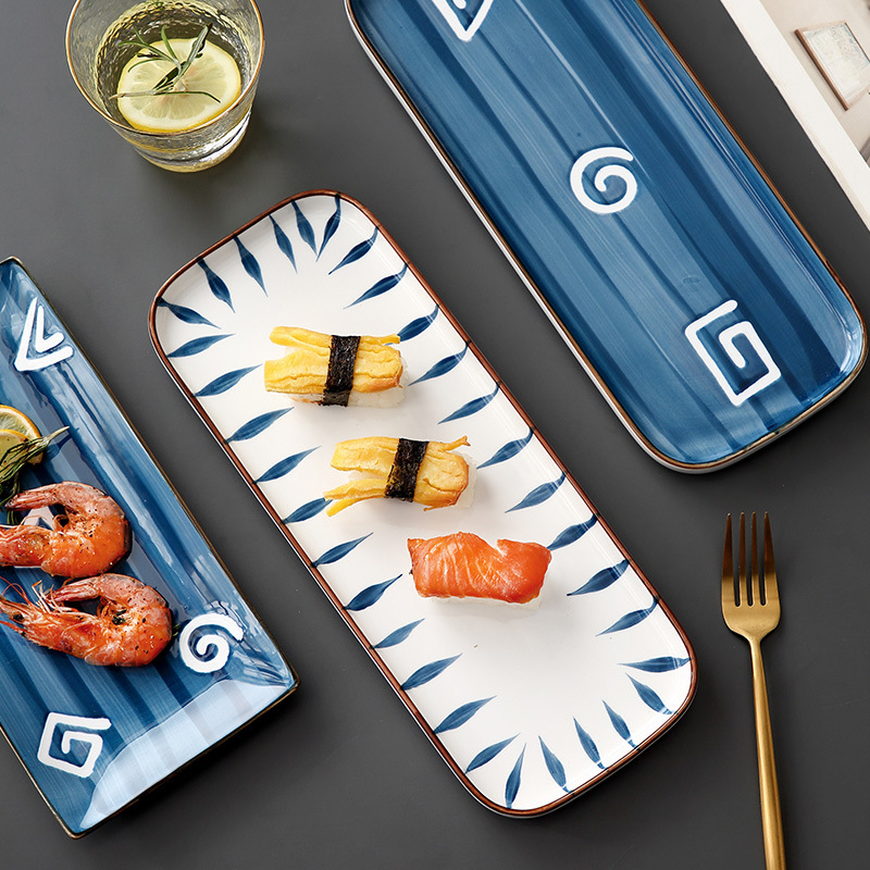 Household Ceramic Round Dumpling Dinner Plate