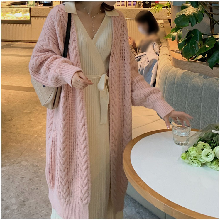 Women's Loose V-neck Knitted Cardigan