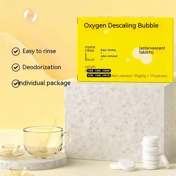 Bubble Active Oxygen Descaling Effervescent Tablets Tableware Scavenging Agent