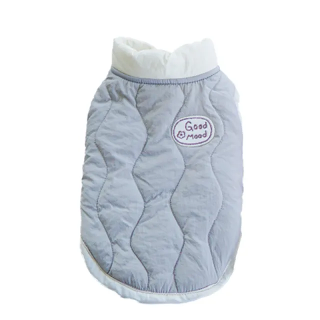 Pet Warm Water Wave Quilted Cotton Vest Light Grey - Shop at LoveMi