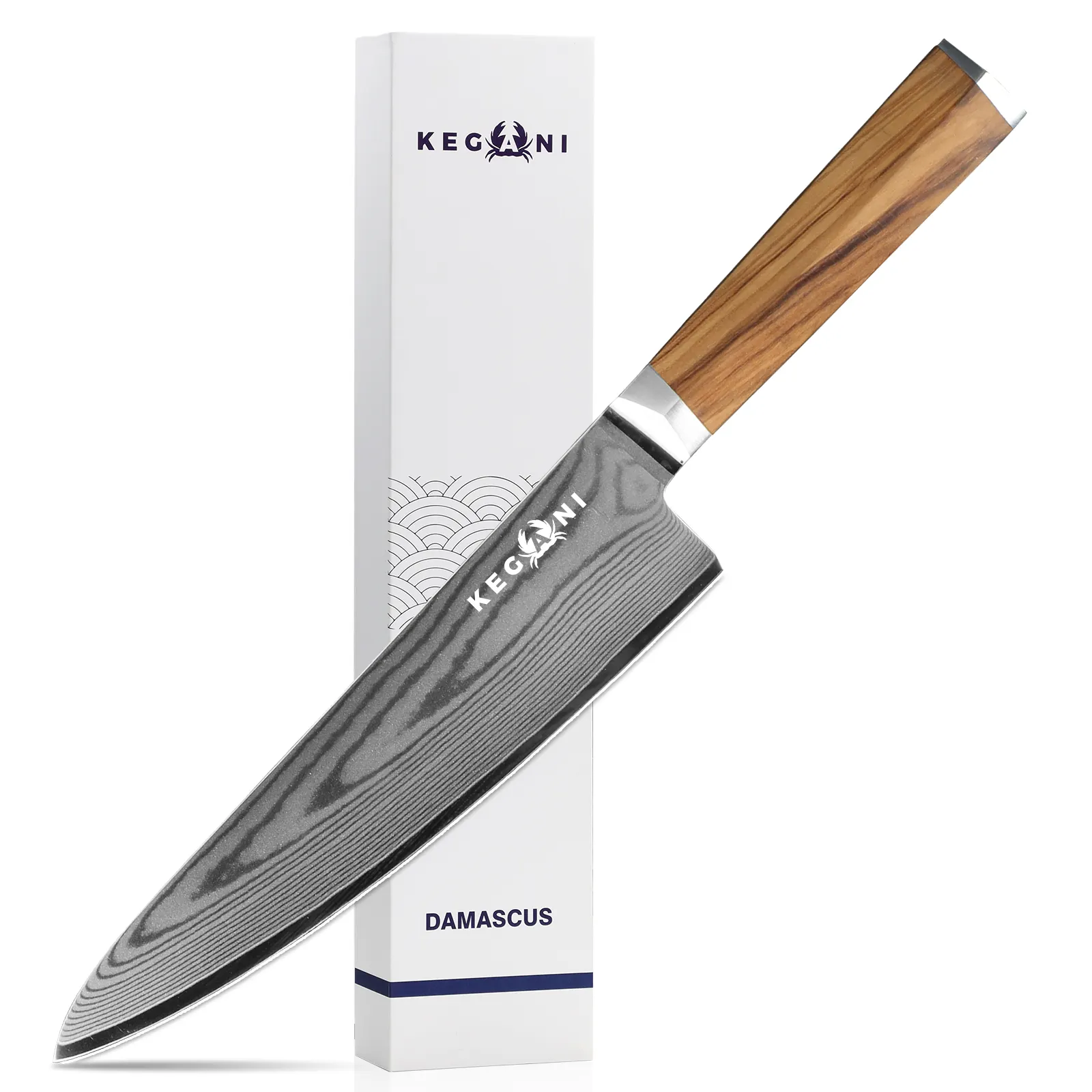 Kegani 8 Inch Kiritsuke Knife, Japanese Chef
