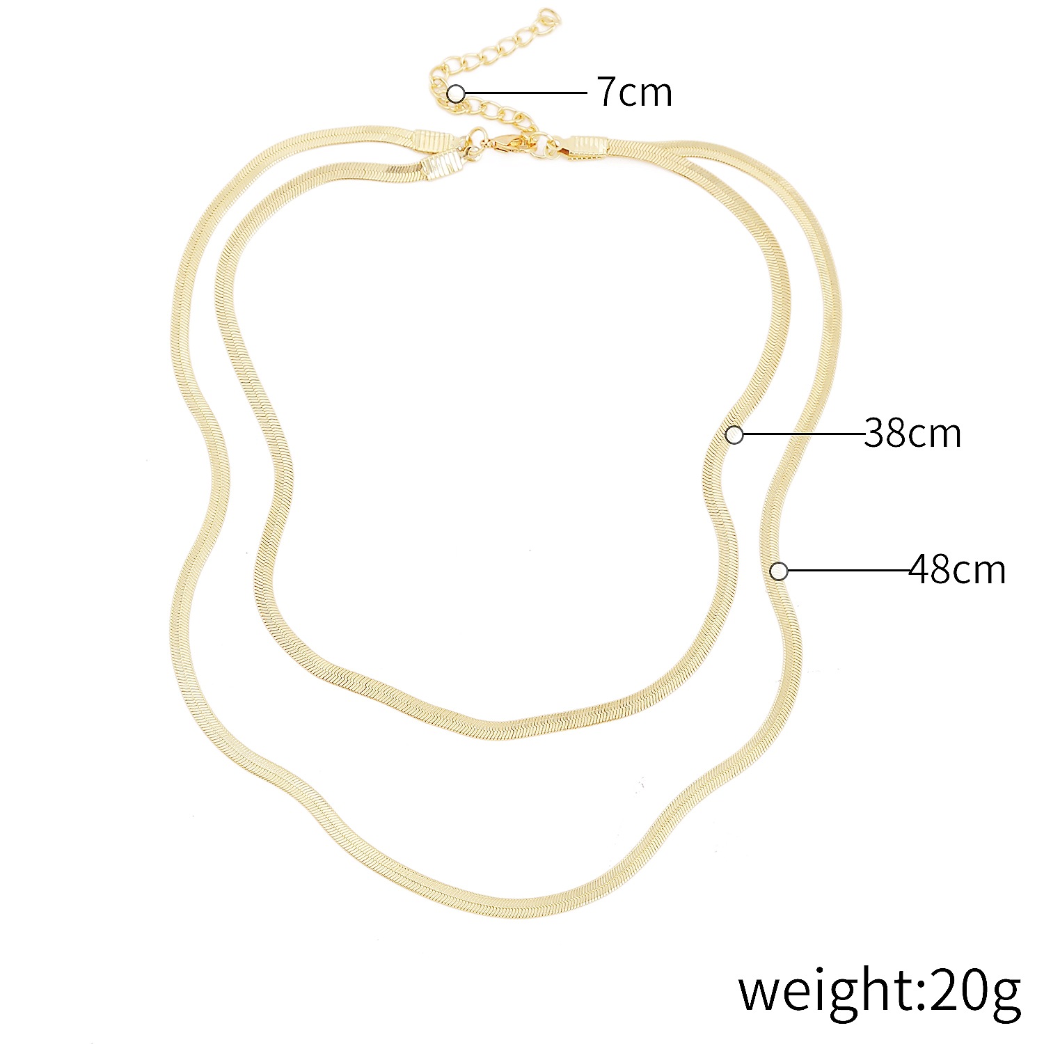 Multilayer Square Brand Pendant Necklace Female Twist Chain Necklace