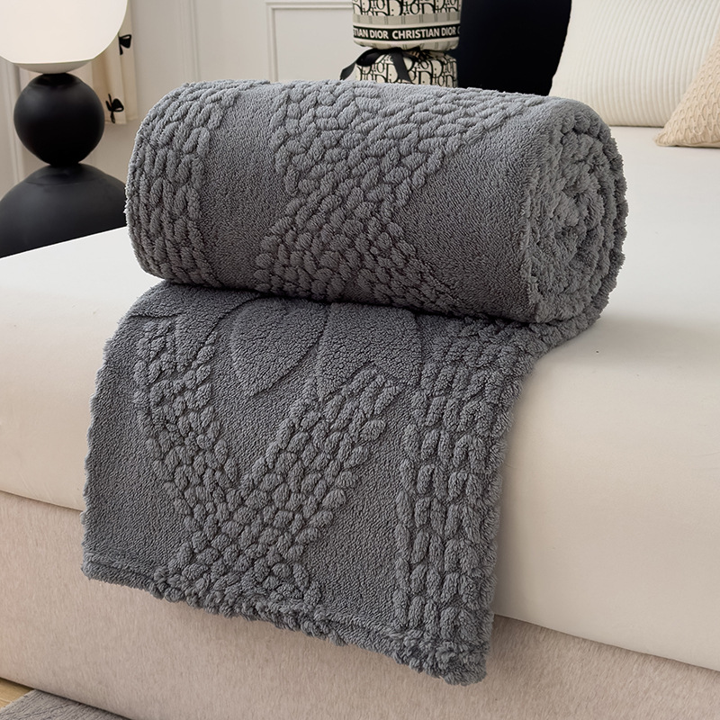 1PC Plush Throw Blanket, Soft Fuzzy Flannel Blanket, Cozy Warm Blanket For Bed Sofa Bedroom, All Season Use 5