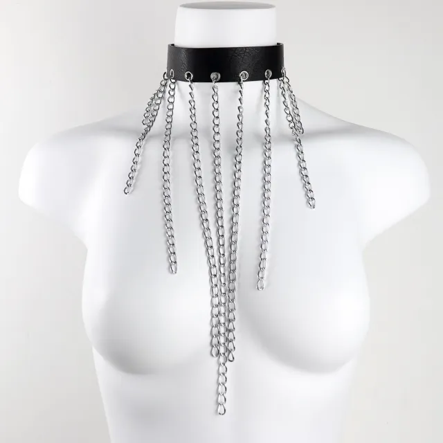 Fashion Harajuku Punk Leather Collar Punk Rivets Black1 - Shop at LoveMi