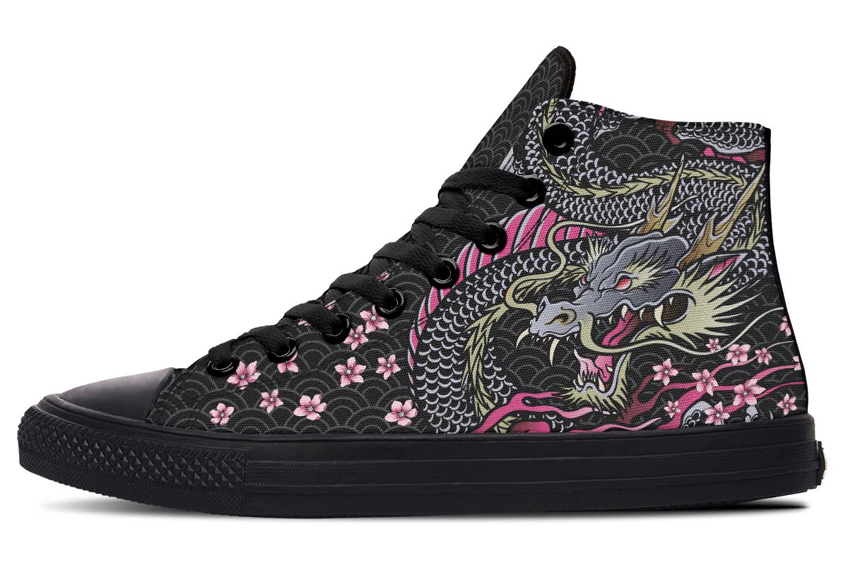 Men's And Women's Fashion Color Printing High-top Canvas Shoes