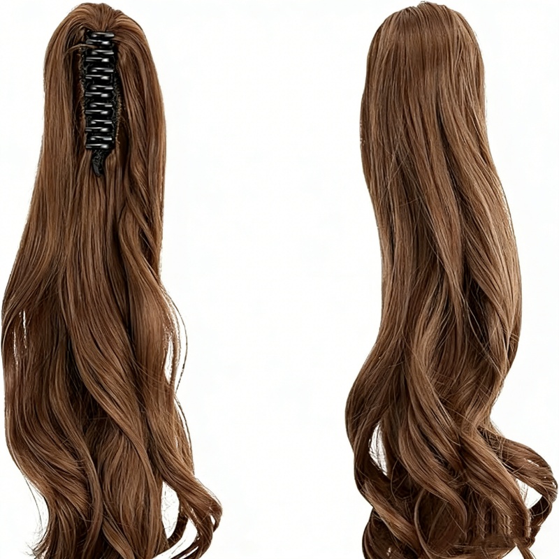 Clip-in Ponytail Hair Extension 22 Inches Wavy CurlySynthetic Wig For Women... 4
