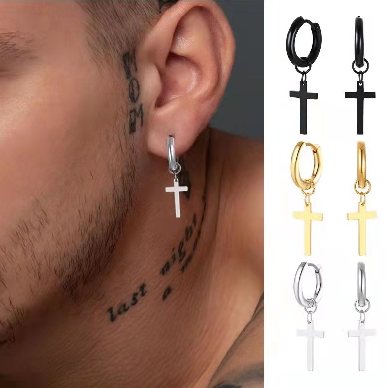 Men's Stainless Steel Hip Hop Punk Earrings