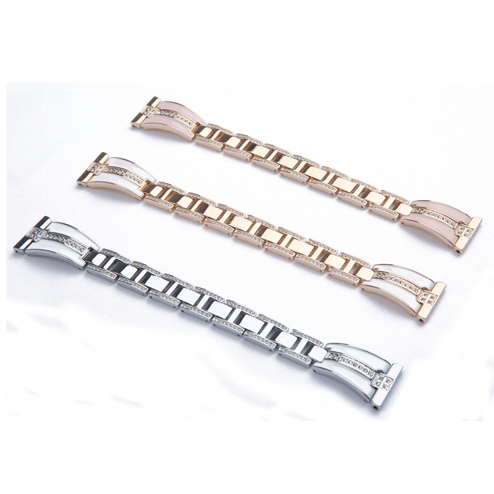 Compatible with Apple, Creative Zinc Alloy Chain Wristband Apple Stainless Steel Diamond Strap For Apple Iwatch