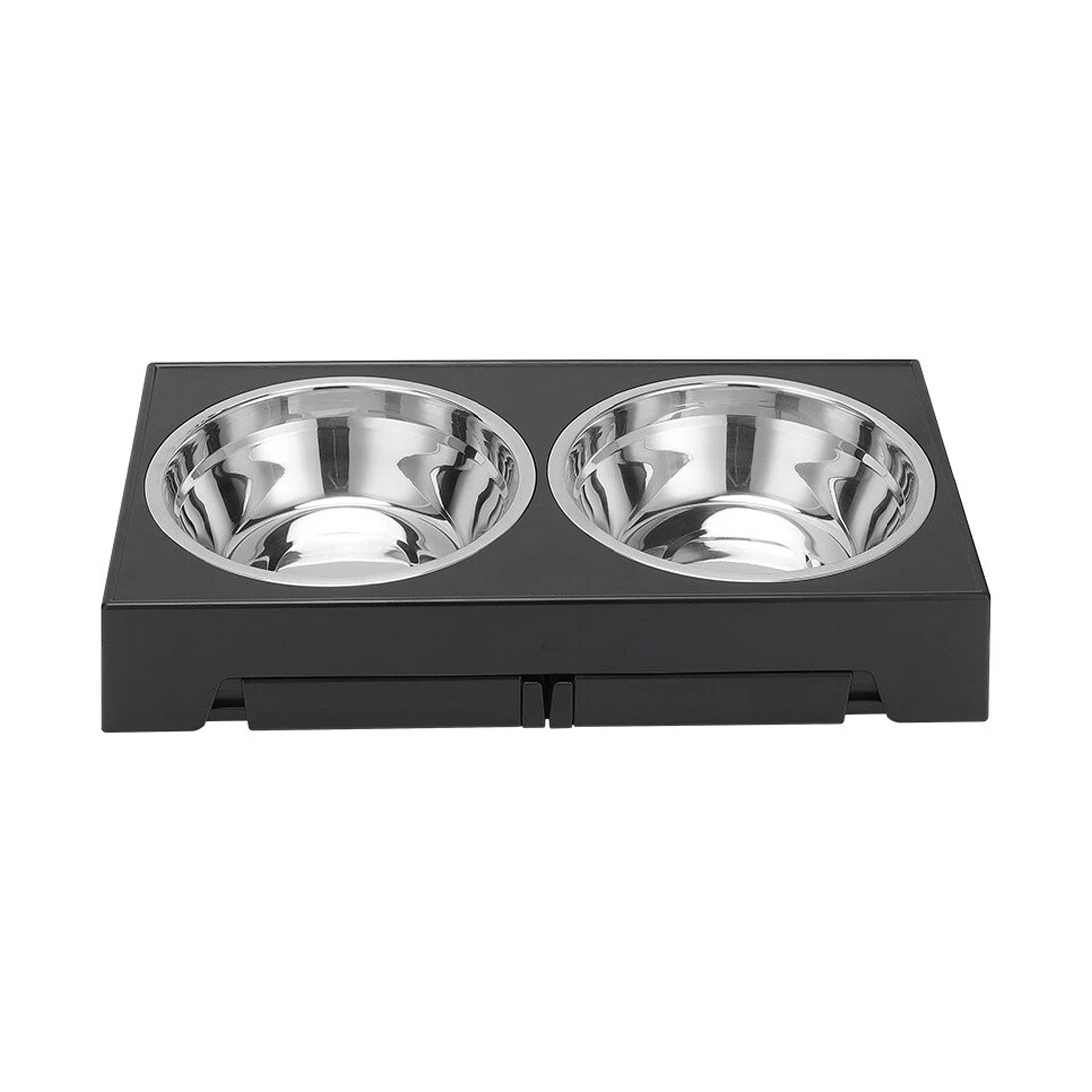 Large Dog Food Feeding Stand Station Stainless Steel Double Raised Bowls Feeding