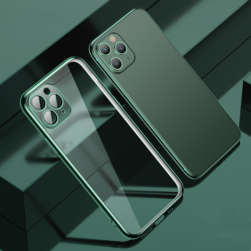 Coque intégrale de téléphone électroplaquée avec film pour objectif – doré – iPhone 13