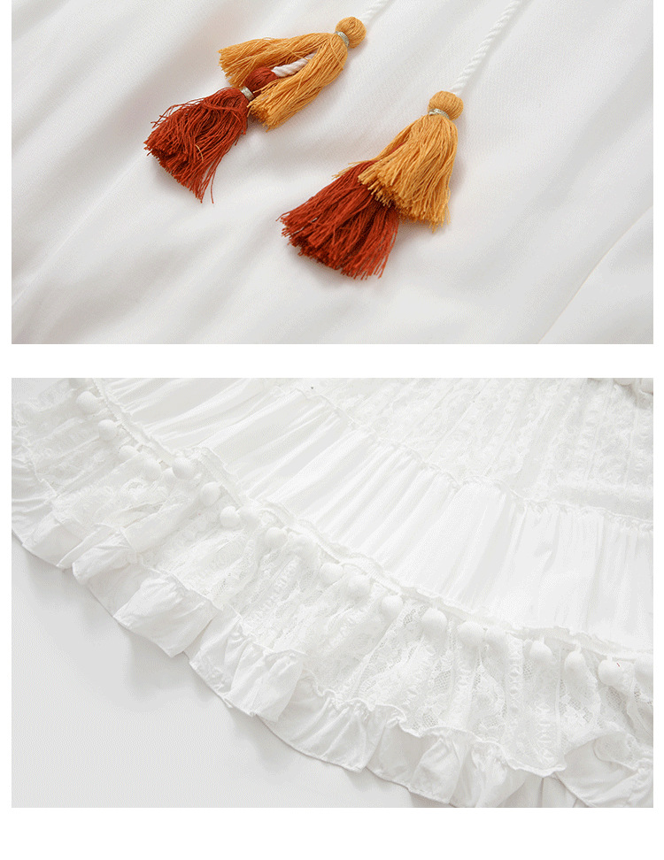 Embroidered Mesh V-Neck Dress, picture 6 of 7