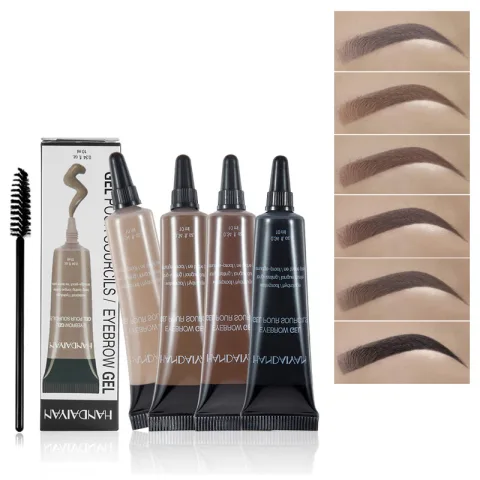 Eyebrow Makeup Henna Gel Black Brown Waterproof Durable Liquid