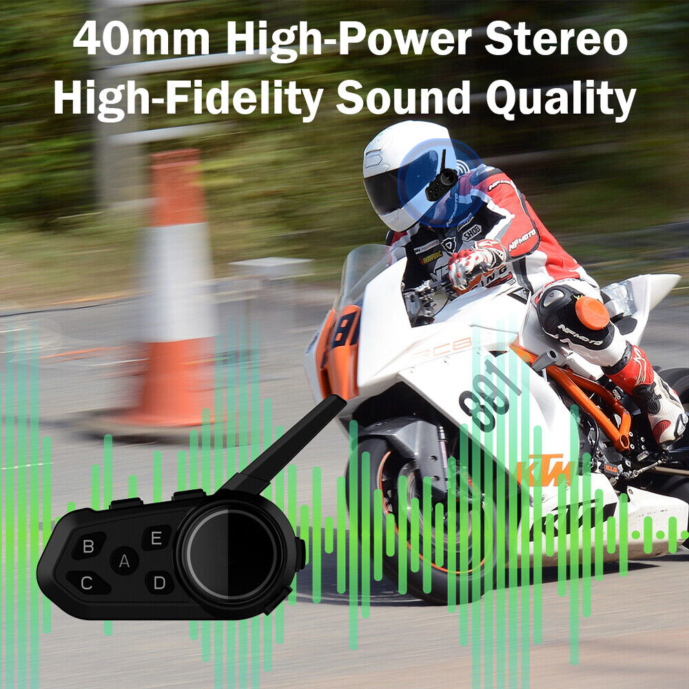 6Riders Intercom Communication Motorcycle Bluetooth Helmet Headset Interphone 5