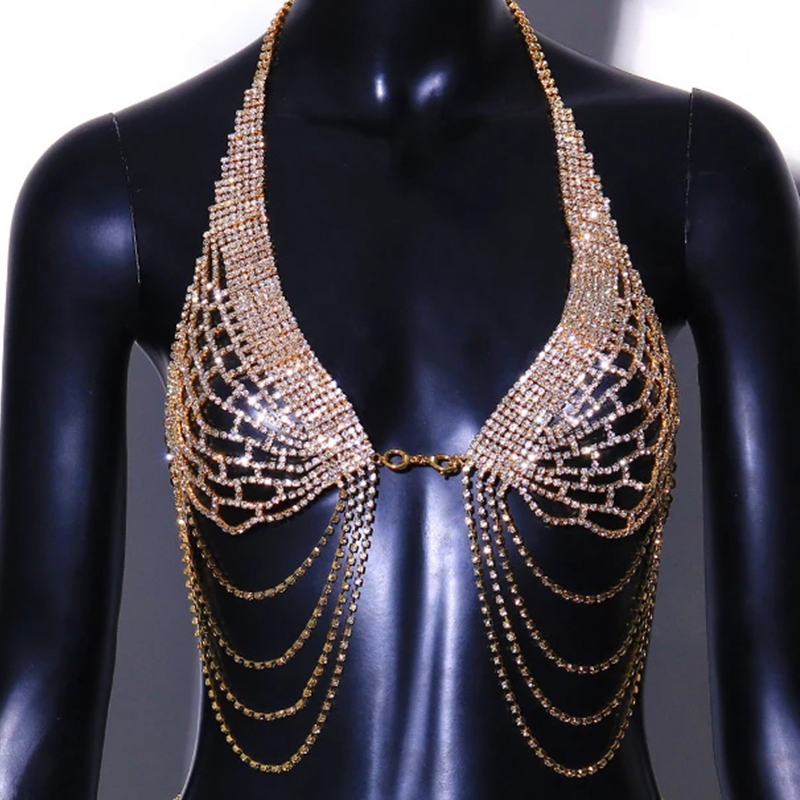 Title 4, Fashion Full Diamond Nightclub Bikini Chest Chain