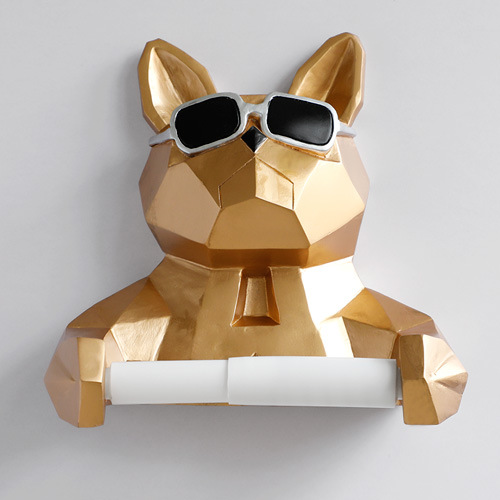 Creative Toilet Paper Holder Free Punch Cartoon Roll Tube Cute Animal Wall Decor - Picture 8 of 15
