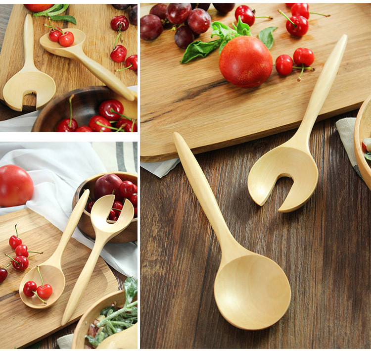 Title 3, Two-piece Set Of Wooden Spoon And Fork For Dail...