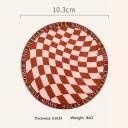 Round Red Brown Square